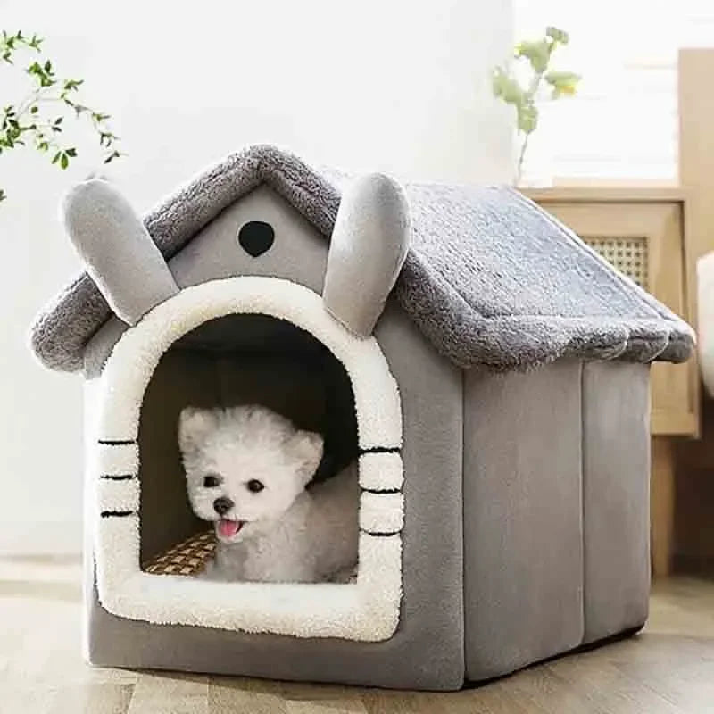 Cozy Indoor Pet Tent Bed – Soft Dog & Cat House with Removable Cushion for Small, Medium & Large Pets