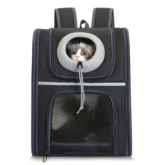 Airline-Approved Pet Backpacks Breathable Mesh Pet Cat Carrierfully Ventilated Mesh Cat Backpack for Travel