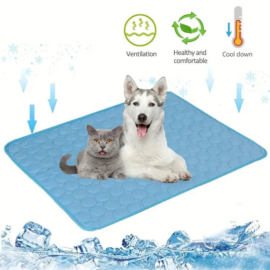 Pet Cooling Mat for Summer – Cold Bed for Dogs & Cats, Extra Large Ice Blanket for Home & Travel